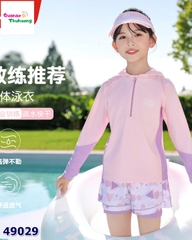 Bộ bơi hồng tím kèm nón