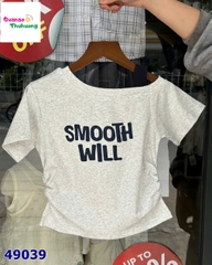 Áo lệch vai xám SMOOTH WILL