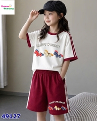 Bộ Tada kem ngựa, quần đỏ