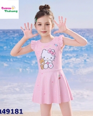 Set váy bơi hồng Kitty ôm gấu