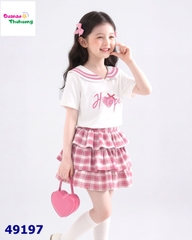 Set váy Nexxi áo kem Hope hồng
