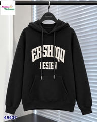 Áo Hoodie đen Ershiqii