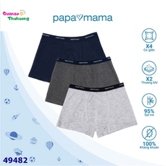Set 3 chip Papa trơn xám đen