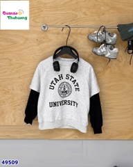 Áo sweater xám tay đen Utah star