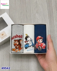 Set 3 chip J&J xanh đen cậu bé lái xe ô tô đỏ