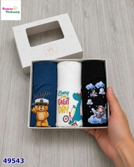 Set 3 chip J&J trắng khủng long chạy xe đạp
