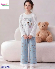 Bộ dài Qke xám cún đính nơ