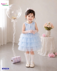Đầm tiệc xanh đính nơ