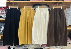Quần kaki vàng nút