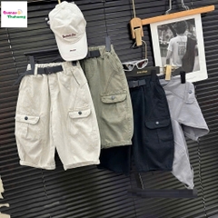 Quần kaki túi hộp kem