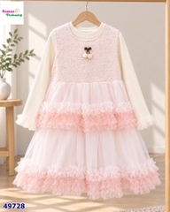Set đầm hồng kèm nơ