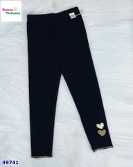 Legging đen thêu trái tim