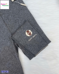 Legging xám đậm thêu gấu