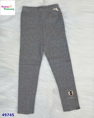 Legging xám nhạt thêu gấu
