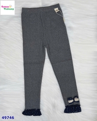 Legging xám thêu nơ xanh