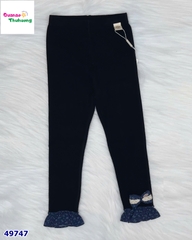 Legging đen thêu nơ xanh
