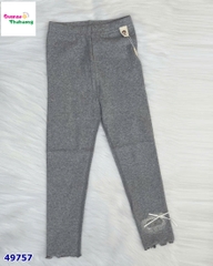 Legging xám thêu chữ nơ