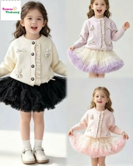 Set váy tutu tím, Cadigan tím thỏ