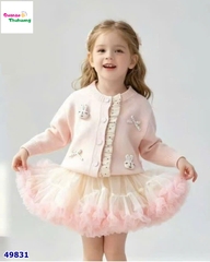 Set váy tutu hồng, Cadigan hồng thỏ
