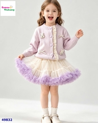 Set váy tutu tím, Cadigan tím thỏ