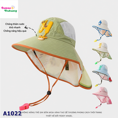 Nón đi biển xanh lá chữ H