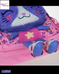 Balo hồng pony thỏ xanh 3D