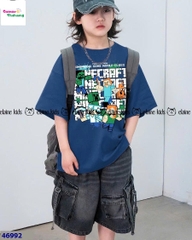 Set Elaine xanh Minecraft, quần jean xám