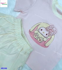 Bộ áo hồng Kitty thỏ