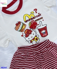 Bộ áo kem Kitty đỏ