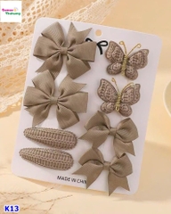 Set 8 Kẹp tóc Nơ Bướm