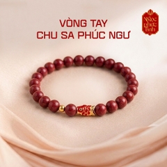Vòng Tay Đá Chu Sa Phúc Ngư 6mm