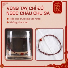 Vòng Tay Chỉ Đỏ Ngọc Châu Chu Sa