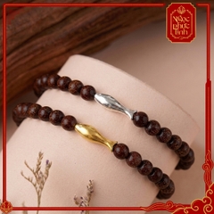 Vòng Tay Gỗ Tử Đàn Phúc Ngư Bạc - 6mm