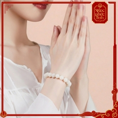 Vòng Tay Bạch Ngọc Bồ Đề Trắng Tự Nhiên