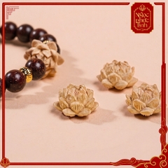Vòng Tay Gỗ Tử Đàn Hoa Sen Không Kết - 10mm