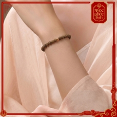 Vòng Tay Gỗ Đàn Hương Kim Ngân Xanh