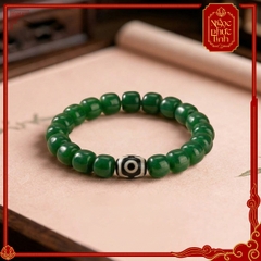 Vòng Tay Bạch Ngọc Bồ Đề Dzi Lục Bảo Thiên Nhãn