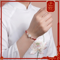 Vòng Tay Chỉ Đỏ Hoa Sen Mã Não