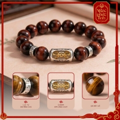 Vòng Tay Đá Mắt Hổ Đỏ Kim Cang Chuỳ - 12mm