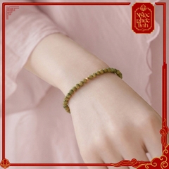 Vòng Tay Gỗ Đàn Hương Kim Ngân Xanh