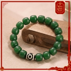 Vòng Tay Bạch Ngọc Bồ Đề Dzi Lục Bảo Thiên Nhãn