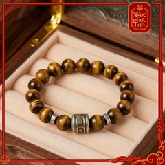 Vòng Tay Đá Mắt Hổ Nâu Kinh Luân - 10mm