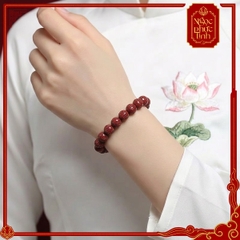 Vòng Tay Đá Chu Sa Chú Lục Tự Đại Minh - 12mm