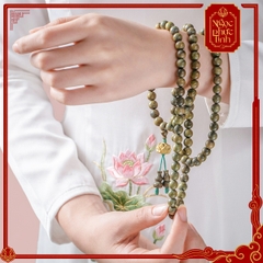 Vòng Tay Gỗ Đàn Hương 108 Hoa Sen