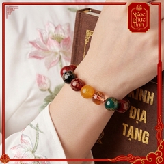 Vòng Tay Đá Chu Sa Ngũ Lộ Thần Tài -  10mm