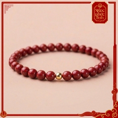 Vòng Tay Đá Chu Sa Kim Ngân - 6mm