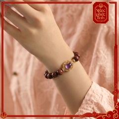 Vòng Tay Gỗ Tử Đàn Hồ Lô Kim Phúc - 8mm