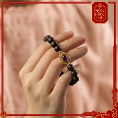 Vòng Tay Gỗ Tử Đàn Hồ Lô Kim Phúc - 8mm