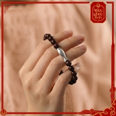 Vòng Tay Gỗ Tử Đàn Phúc Ngư Bạc - 6mm