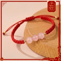 Vòng Tay Chỉ Đỏ Thạch Anh Dâu Tây